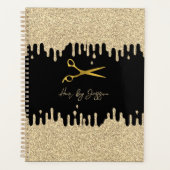 Black & Metallic Gold Drips Rendez-vous au salon d (Devant)