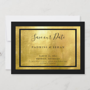 Black & Métallic Or Glam Save The Date