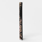 Black Metallic Pink Glitter Damask Case-Mate iPhone Case (Achterkant/links)