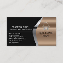 Black Metallic Real Estate Agent