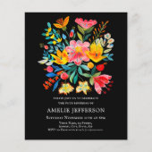 Black Mexican Fiesta Budget Verjaardagsuitnodiging (Voorkant)