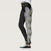 Black Michigan State Flower Apple Blossom Leggings (Links)