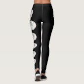 Black Michigan State Flower Pomme Blossom Leggings (Dos)