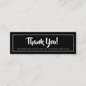 Black | Mini carte Merci d'affaires (Devant)