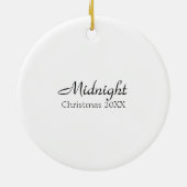 Black Mini Poodle Lay  - persoonlijk Keramisch Ornament (Achterkant)