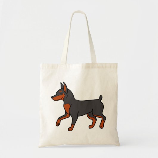 Black Miniature Pinscher Tote Bag (Voorkant)