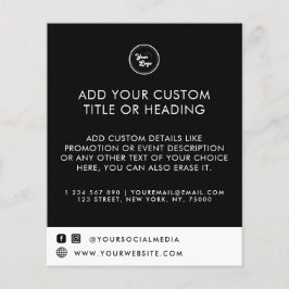 Black Minimal Custom Business Logo Social Media Flyer