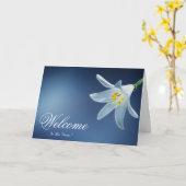 Black Minimal Daisy Welcome Wishing Kaart (Gele Bloem)