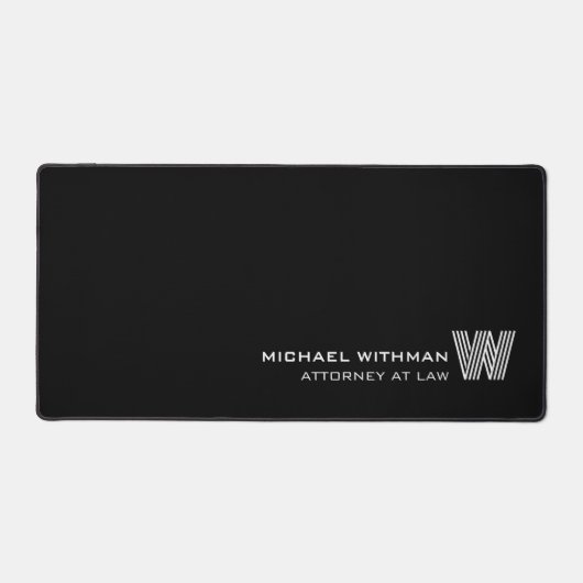 BLACK Minimal Monogram Initial CORPORATE BUSINESS (Recto)