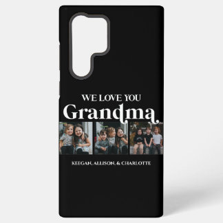 Black Minimal Retro We houden van u, oma 3 Afbeeld Samsung Galaxy Hoesje