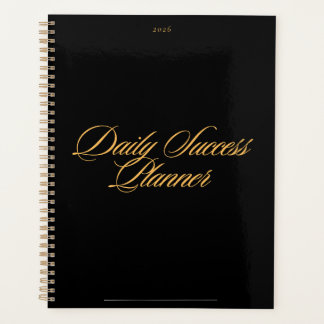 Black Minimalist 2026 Maandelijks & Wekelijks Plan Planner