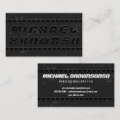 Black Minimalist Bold Handyman Visitekaartje (Voorkant / Achterkant)