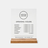 Black Minimalist Business Logo Horaires d'ouvertur (Recto)