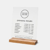 Black Minimalist Business Logo Horaires d'ouvertur (Angle)