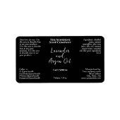 Black Minimalist Cosmetics Dropper Bottle  Etiket (Voorkant)