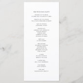 Black minimalist Dainty Script Wedding Ceremonony Programma (Achterkant)