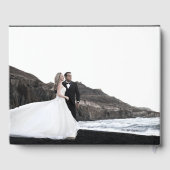 Black Minimalist Modern Wedding Foto Gastenboek (Achterkant)