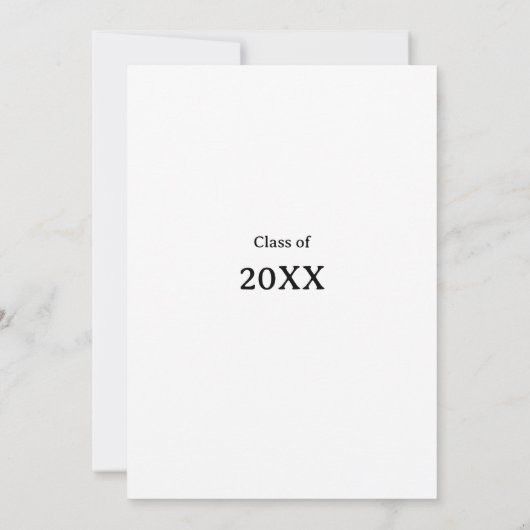 Black Minimalist Script Afstuderen Invitation Kaart (Achterkant)