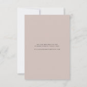 Black Minimalist Serif Script Typography Wedding RSVP Kaartje (Achterkant)