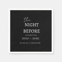 Black Minimalistisch De Nacht Voor De Trouwdag