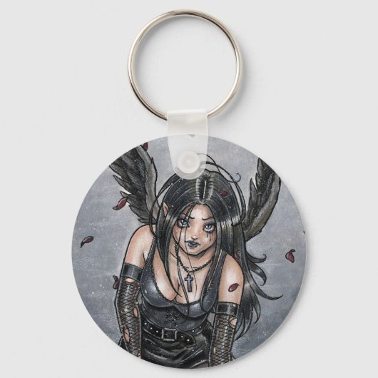 Black Misery Angel Sleutelhanger (Voorkant)