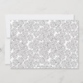 Black Mod Calligraphie Carte photo de la fête des (Dos)