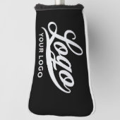 Black Modern Company Logo Business Club Brand Golfheadcover (Draai 90)