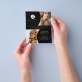 Black Modern Custom Photo Logo Promotion Flyer (Hand)
