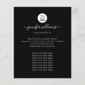 Black Modern Custom Photo Logo Promotion Flyer (Achterkant)