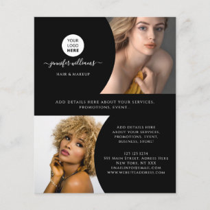 Black Modern Custom Photo Logo Promotion Flyer