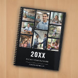 Black Modern Elegant 8 Photo Collage Nom du Modèle<br><div class="desc">Ce planificateur d'année 2025 noir et blanc minimaliste propose un collage photo élégant, parfait pour créer votre propre vision pour l'année. Avec 7 espaces photo, un nom personnalisé et une année personnalisable, il est idéal pour les familles comme pour les individuels. Restez organisé dans le style avec ce planificateur unique,...</div>