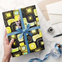 Black | Modern faux glitter & opaal inpakpapier