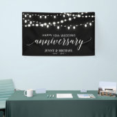 Black Modern Happy 50th Wedding Jubileum Banner (Beurs)