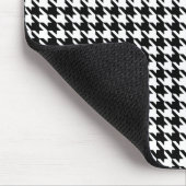 Black Modern Houndstooth met mode Silhouette Muismat (Hoek)