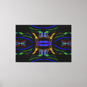 Black Modern Light Art Drama Complex 12 Canvas Afdruk