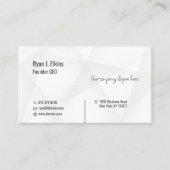 Black Modern Minimal Founder & CEO Visitekaartje (Voorkant)