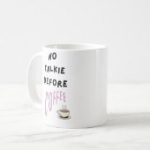 Black Modern Pas De Talkie Avant Café Mug (Devant gauche)