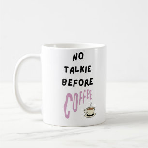 Black Modern Pas De Talkie Avant Café Mug