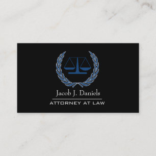Black Modern Professional Lawyer Attorney Business Visitekaartje