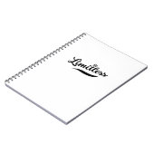 Black Modern Script Be Limless Carnet (Côté gauche)