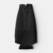 Black Modern Script Specialized Groomsmen Bottle Flesjeskoeler (Achterkant)