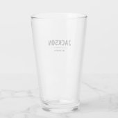 Black Modern Simple Name Persoonlijke Groomsmen Glas (Achterkant)