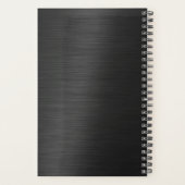 Black Modern Simple Personal Name Professional Planner (Achterkant)