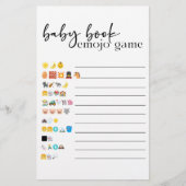 Black Modern Simple Script Baby Book Emoji Game Flyer (Voorkant)