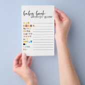 Black Modern Simple Script Baby Book Emoji Game Flyer (Hand)