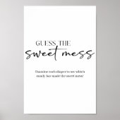 Black Modern Simple Script Baby Guess Sweet Mess Poster (Voorkant)