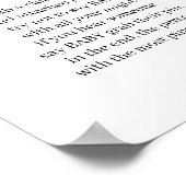 Black Modern Simple Script Baby Shower Game Poster (Hoek)