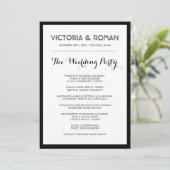 Black Modern Simple Wedding Programs Programma (Staand voorkant)