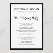 Black Modern Simple Wedding Programs Programma (Voorkant)