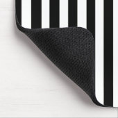 Black Modern Stripe Muismat (Hoek)